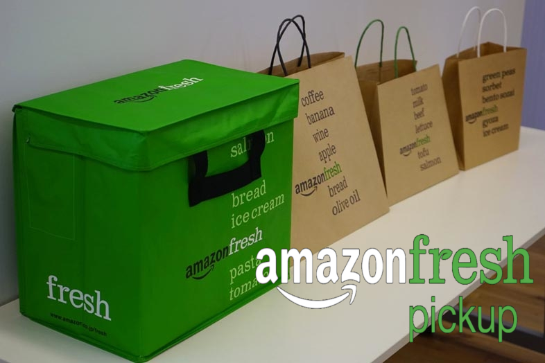 アマゾンフレッシュ梱包専用ボックスと紙袋