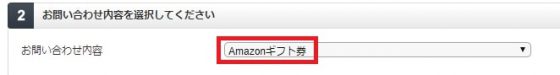 項目アマゾンギフト券