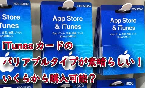 iTunesカードバリアブルタイプ