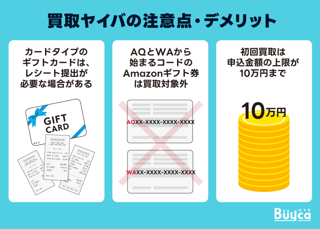買取ヤイバのデメリット・注意点