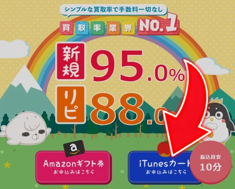 バイカ トップページ(Appleギフトカード申込)